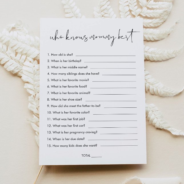 STELLA Who Knows Mummy Best Baby Shower Game Invitation (Creator Uploaded)