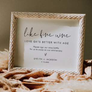 STELLA Wine Bottle Guest Book Wedding Sign