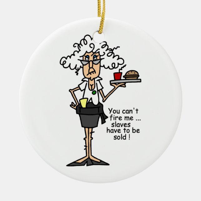 Stella With Attitude Humour Ceramic Tree Decoration (Front)