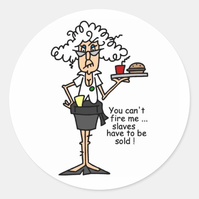 Stella With Attitude Humour Classic Round Sticker (Front)