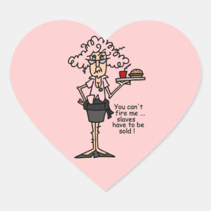 Stella With Attitude Humour Heart Sticker