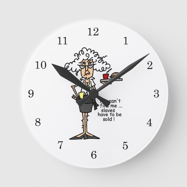 Stella With Attitude Humour Round Clock (Front)