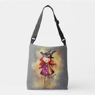 Stellalunarts Halloween Witch Cute Girl Crossbody Bag