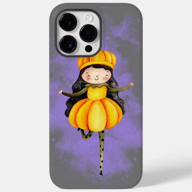 Stellalunarts Pumpkin Halloween Cute Girl Case-Mate iPhone Case (Back)