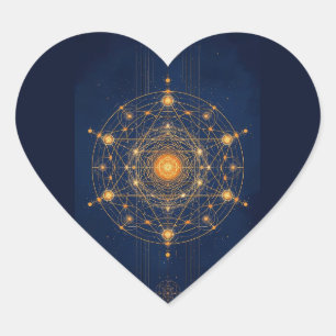 Stellar Alignment: The Geometry of Inner Light Heart Sticker