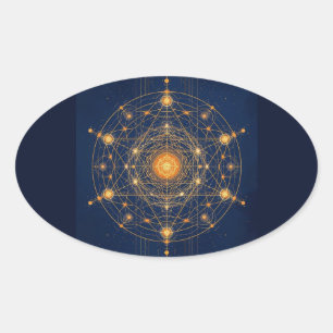 Stellar Alignment: The Geometry of Inner Light Oval Sticker