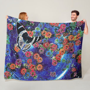 Stellar Blooms Fleece Blanket
