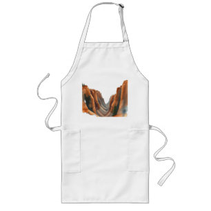 Stellar Canyon Watercolor Landscape Long Apron