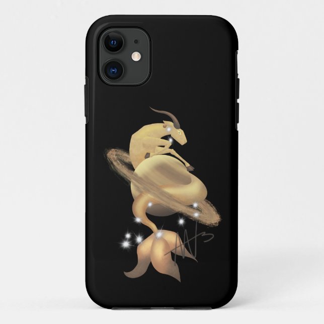 Stellar Capricorn Saturn Zodiac Case-Mate iPhone Case (Back)