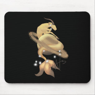 Stellar Capricorn Saturn Zodiac Mouse Mat
