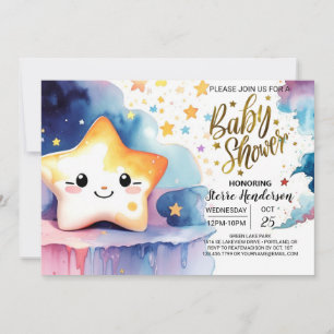 Stellar Cosmic Journey Baby Shower Invitation