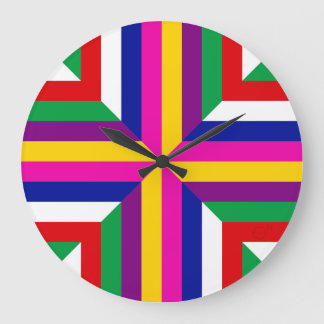 Stellar Cross-Section - Magenta/Yellow-Balanced Large Clock