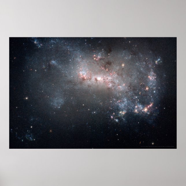 Stellar Fireworks Ablaze in Galaxy NGC 4449 30x20 Poster (Front)