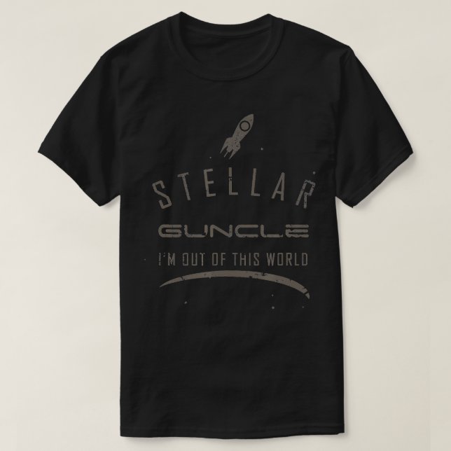 Stellar Guncle  Cute Space Gift  T-Shirt (Design Front)