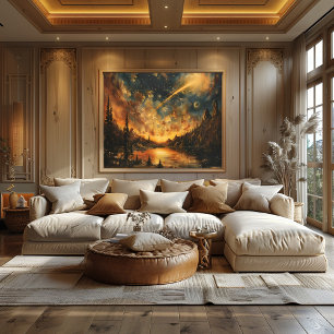 Stellar Landscape: Impressive and Surreal Poster