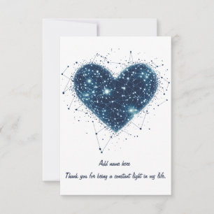 Stellar Love - Personalised Thank you card