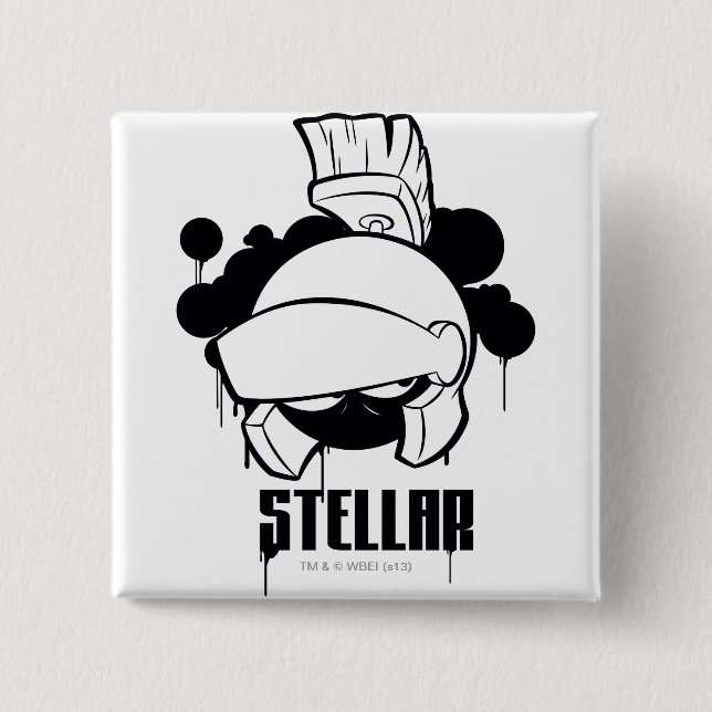 Stellar MARVIN THE MARTIAN™ 15 Cm Square Badge (Front)