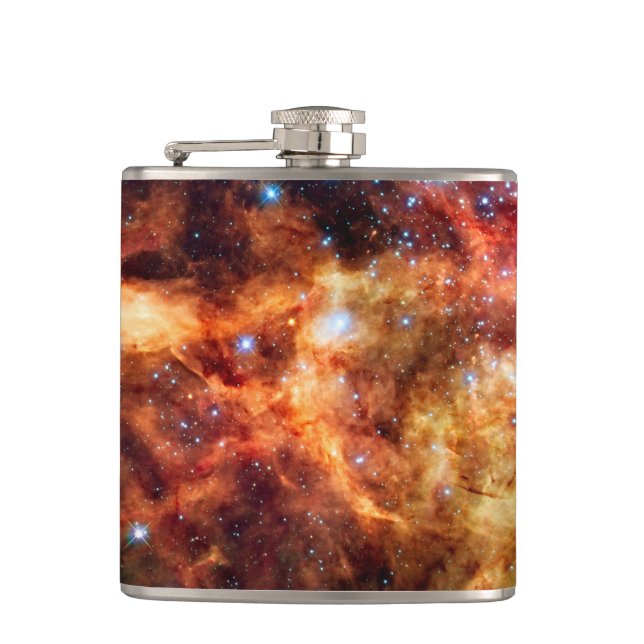 Stellar Nursery R136 Tarantula Nebula NASA Photo Hip Flask (Front)