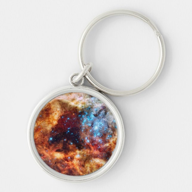 Stellar Nursery R136 Tarantula Nebula NASA Photo Key Ring (Front)