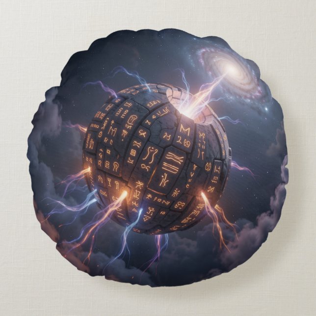 Stellar Path – Journey Through the Universe´4 Round Cushion (Front)