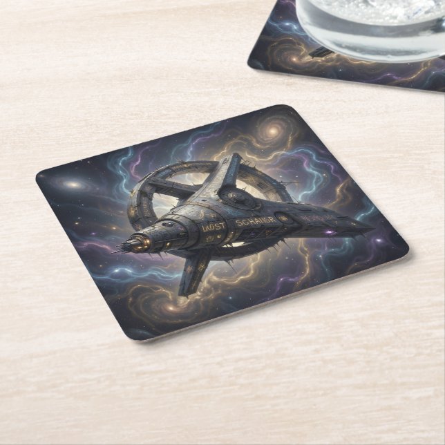Stellar Path – Journey Through the Universe´7 Square Paper Coaster (Angled)