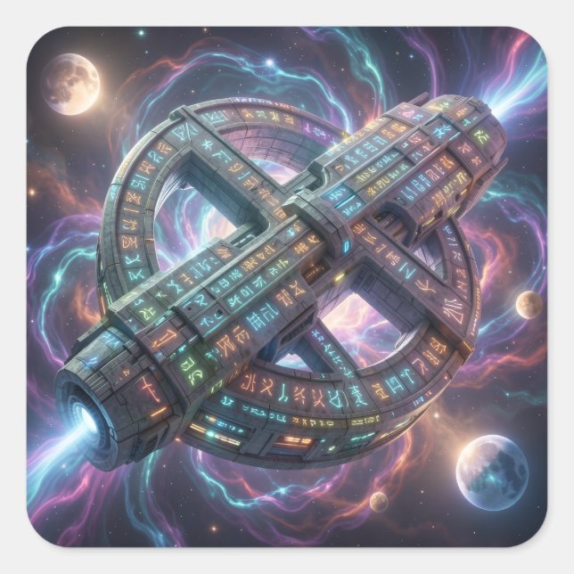 Stellar Path – Journey Through the Universe´8 Square Sticker (Front)