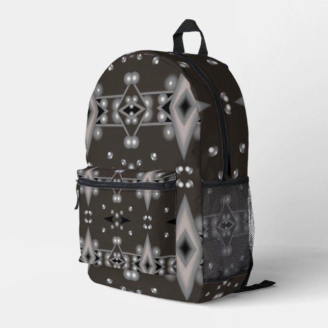 Stellar Performance Modern Abstract Art Design  Printed Backpack (Back Corner Right)