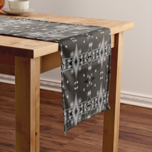Stellar Performance Modern Abstract Art Design  Short Table Runner (In Situ)