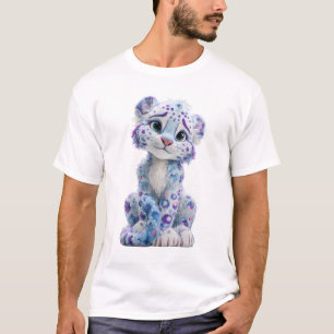 Stellar Purple Snow Leopard Cub Men T-Shirt