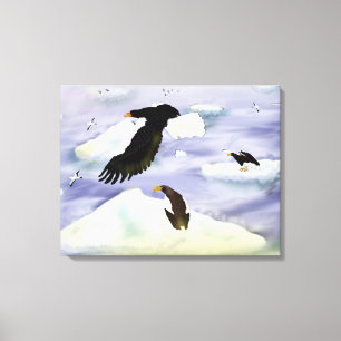 Stellar Sea Eagle Island Canvas Print