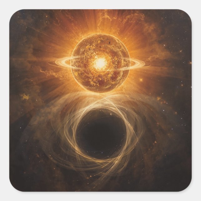 Stellar Singularity — A Cosmic Masterpiece  Square Sticker (Front)
