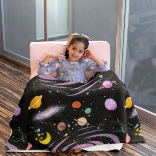 Stellar Slumber Galactic Dreams Fleece Blanket