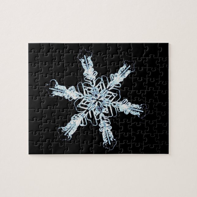 Stellar snow crystal jigsaw puzzle (Horizontal)