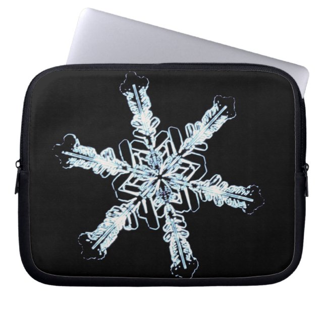 Stellar snow crystal laptop sleeve (Front)