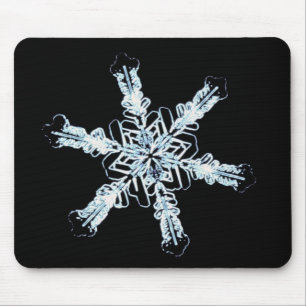 Stellar snow crystal mouse mat