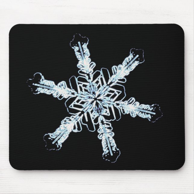 Stellar snow crystal mouse mat (Front)