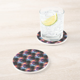 Stellar Symphony Galactic Nebulas Pattern Coaster