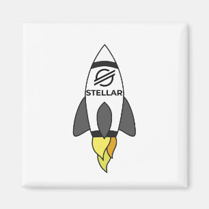Stellar To The Moon Rocket Magnet