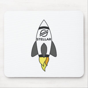 Stellar To The Moon Rocket Mouse Mat