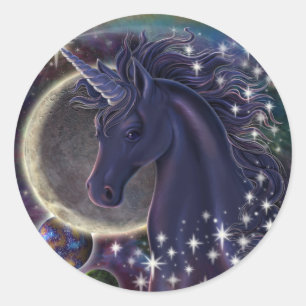Stellar Unicorn Classic Round Sticker