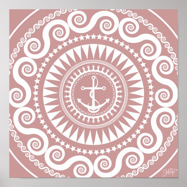 StellaRoot Anchor Down Baby Purple Preppy Poster (Front)