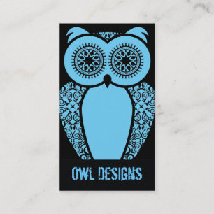 StellaRoot Hootie Owl Business Card on Black