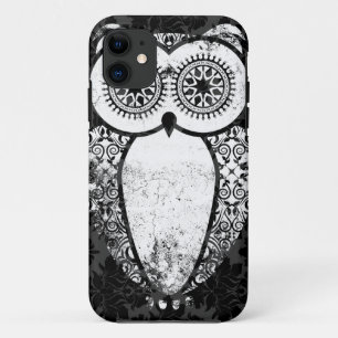 StellaRoot Hootie Owl Damask Grunge iPhone 11 Case