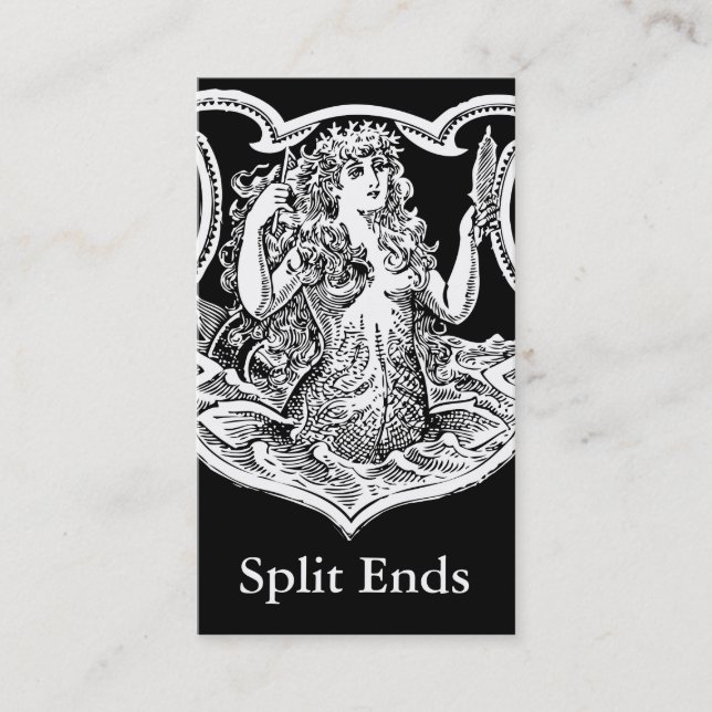 StellaRoot Victorian Mermaid Vintage Business Card (Front)