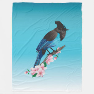 Steller's Jay Fleece Blanket