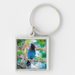 Steller's Jay - Original Photograph Key Ring