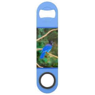 Steller's Jay Painting - Original Bird Art