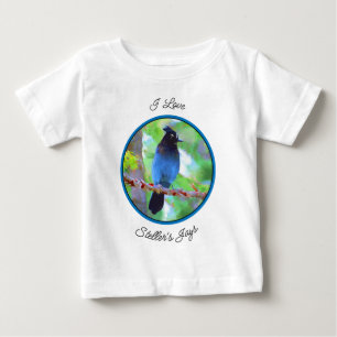 Steller's Jay Painting - Original Bird Art Baby T-Shirt