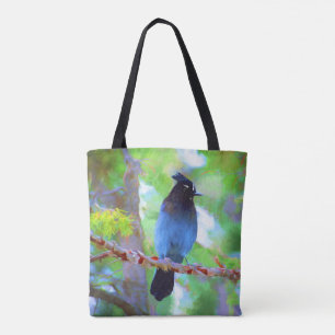Steller's Jay Painting - Original Bird Art Tote Bag