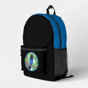 Steller's Jay Painting - Original Wild Bird Art Printed Backpack